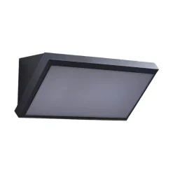 Lindby LED buiten wandlamp Abby, sensor, IP65, donkergrijs