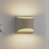 Lindby LED buiten wandlamp Lenore, beige, metaal, 13,5cm