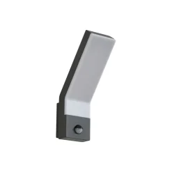 Lindby LED buiten wandlamp Korvik, 26 cm, antraciet, sensor