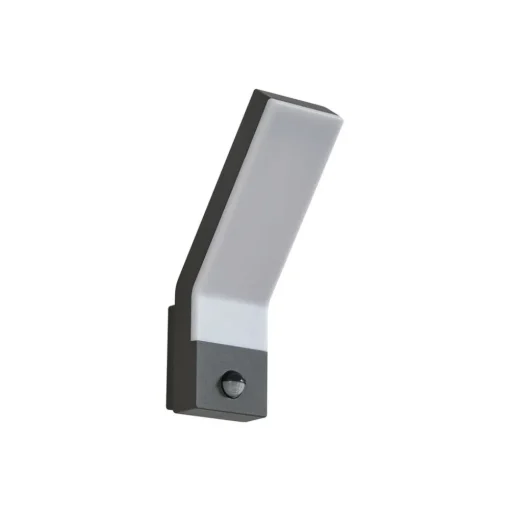 Lindby LED buiten wandlamp Korvik, 26 cm, antraciet, sensor