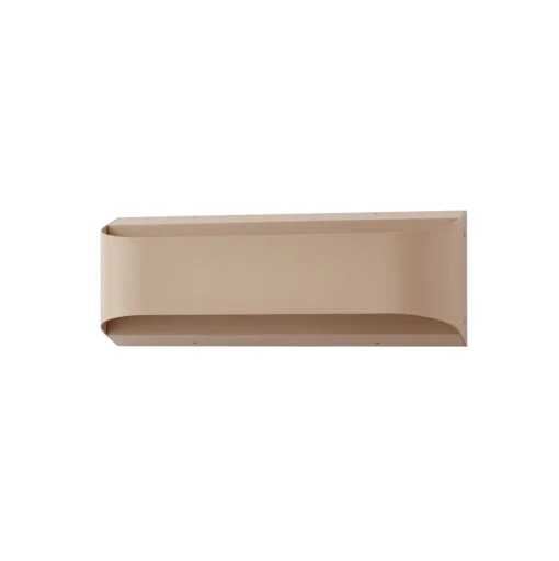 Lindby LED buiten wandlamp Lenore, beige, metaal, 36,5cm