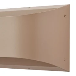 Lindby LED buiten wandlamp Lenore, beige, metaal, 36,5cm