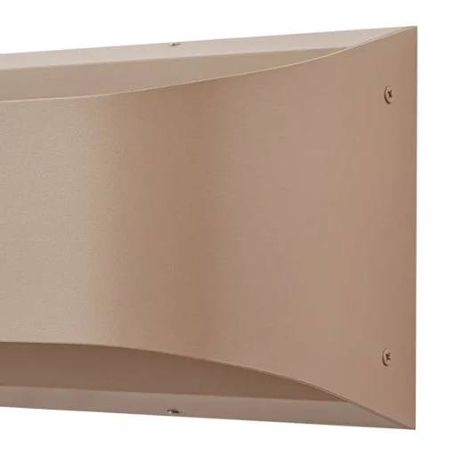 Lindby LED buiten wandlamp Lenore, beige, metaal, 36,5cm