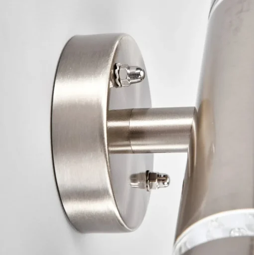 Lindby LED buiten wandlamp Tiberius, roestvrij staal, omhoog/omlaag, IP44