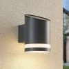 Lindby LED buiten wandlamp Bentlas, antraciet, IP44