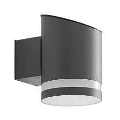 Lindby LED buiten wandlamp Bentlas, antraciet, IP44