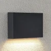 Lindby LED buiten wandlamp Jarte, 20 cm, down, grijs, IP65