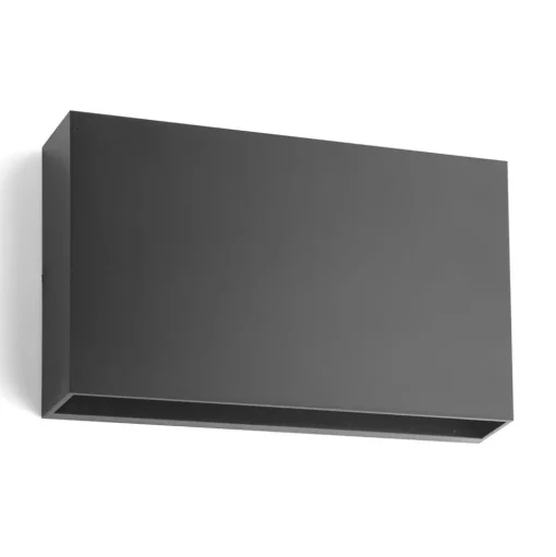 Lindby LED buiten wandlamp Jarte, 20 cm, down, grijs, IP65