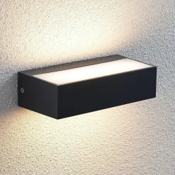 Lindby LED buiten wandlamp Nienke, 17 cm, zeewaterbestendig, IP65