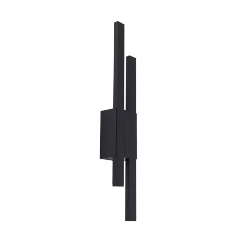 Lindby LED buiten wandlamp Sakari, zwart, aluminium, 59 cm hoog