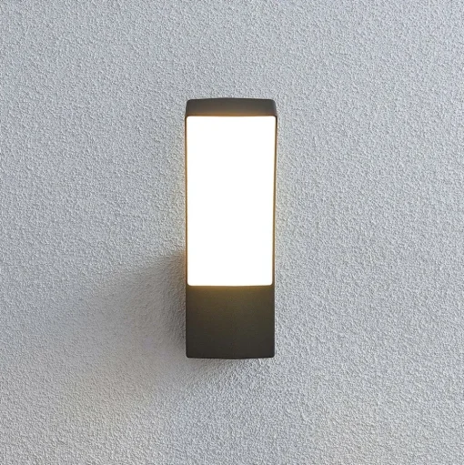 Lindby LED buiten wandlamp Ilvita, antraciet, metaal, IP54