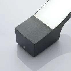 Lindby LED buiten wandlamp Ilvita, antraciet, metaal, IP54