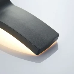 Lindby LED buiten wandlamp Ilvita, antraciet, metaal, IP54