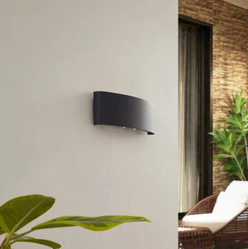 Lindby LED buiten wandlamp Ithan, 5-lamps, antraciet, metaal