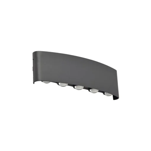 Lindby LED buiten wandlamp Ithan, 5-lamps, antraciet, metaal