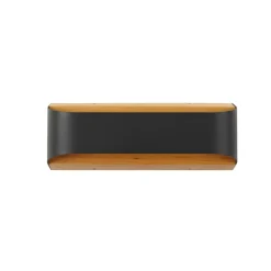 Lindby LED buiten wandlamp Lenore, zwart, metaal, 36,5cm