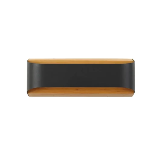 Lindby LED buiten wandlamp Lenore, zwart, metaal, 36,5cm