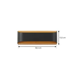 Lindby LED buiten wandlamp Lenore, zwart, metaal, 36,5cm