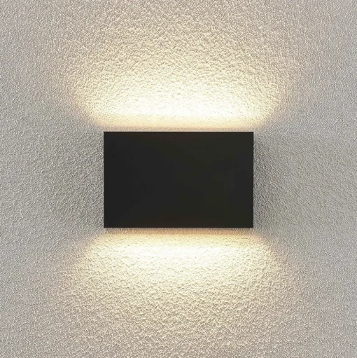 Lindby LED buiten wandlamp Jarte, set van 3, omhoog/omlaag, IP65