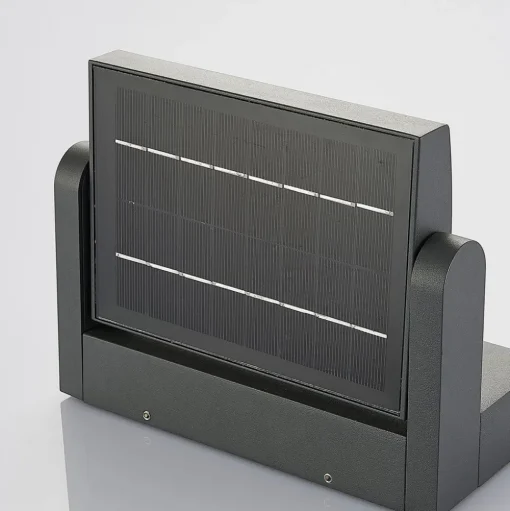 Lindby LED buiten wandlamp Sherin, antraciet, sensor