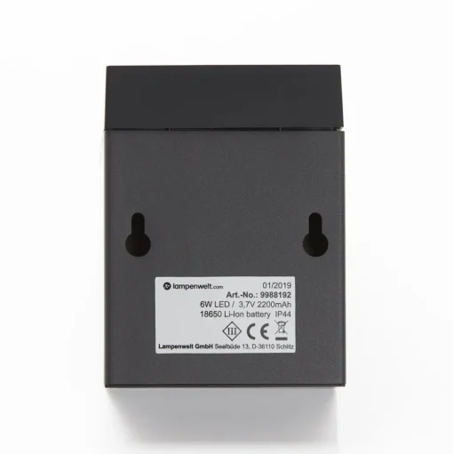 Lindby LED buiten wandlamp Chioma, antraciet, sensor