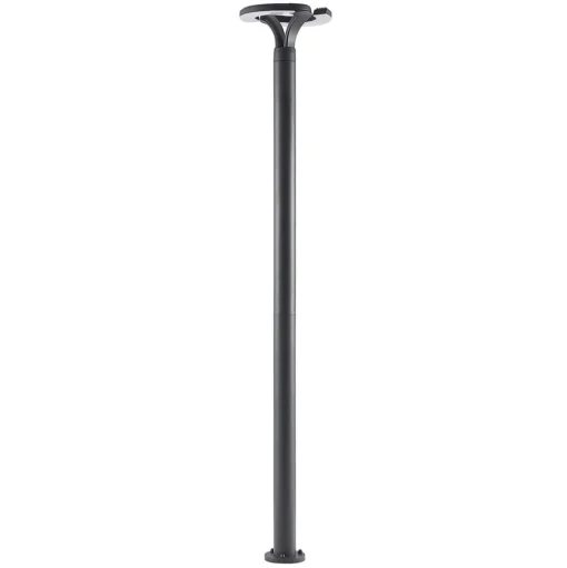 Lindby LED buitenlamp Keily, cirkel, antraciet, metaal