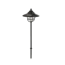 Lindby LED buitenlamp Ketil, zwart, grondspies, batterij