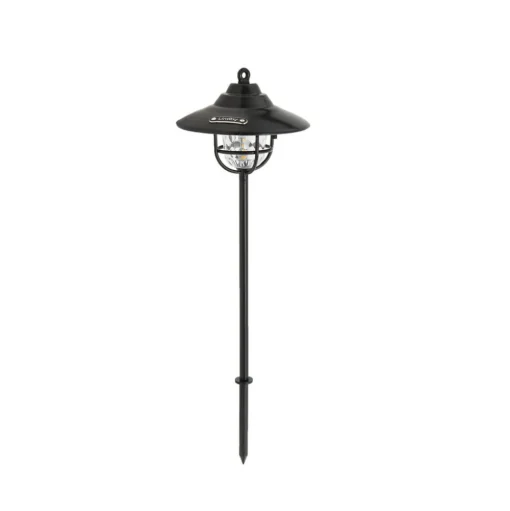 Lindby LED buitenlamp Ketil, zwart, grondspies, batterij
