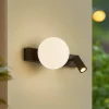 Lindby LED buitenwandlamp Larcie, 2-lamps, sensor