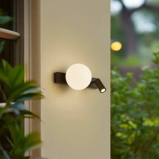 Lindby LED buitenwandlamp Larcie, 2-lamps, sensor