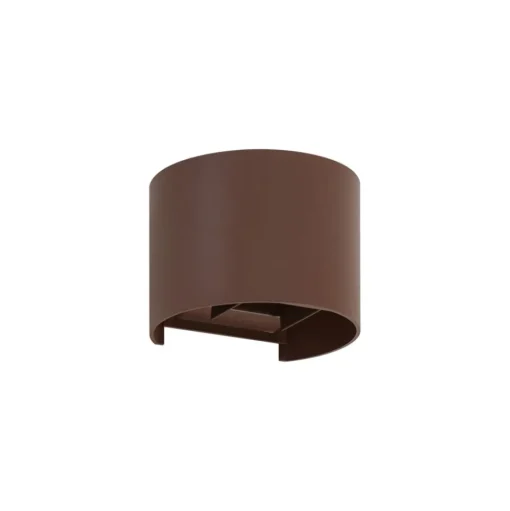 Lindby LED buitenwandlamp Nivar, rond, roest, metaal, IP54