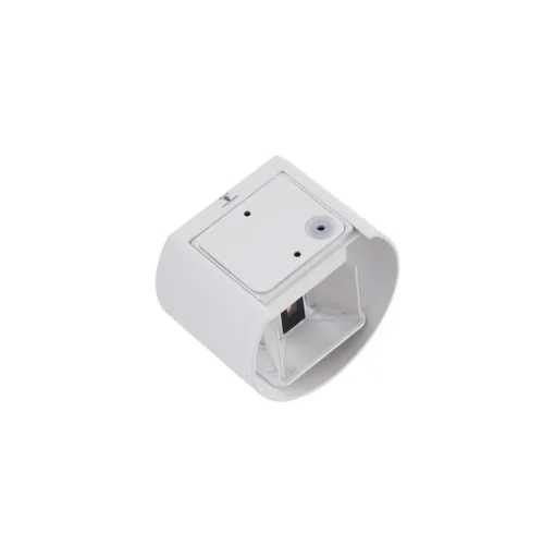 Lindby LED buitenwandlamp Nivar, rond, wit, metaal, IP54
