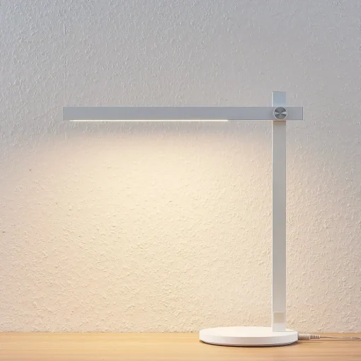 Lindby LED bureaulamp Loretta, hoogte 43 cm, wit, CCT