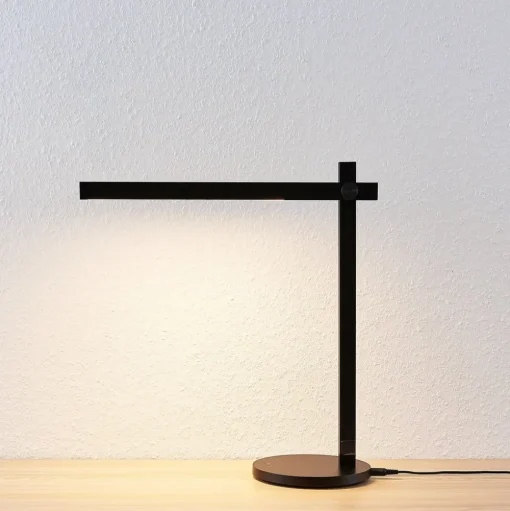 Lindby LED bureaulamp Loretta, 43 cm, zwart, CCT