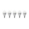 Lindby LED druppellamp, E14, 4,9W, 3.000 K, 470 lm, set van 5