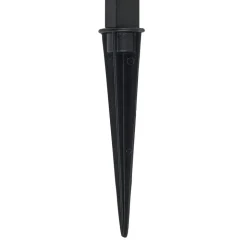 Lindby LED grondspies lamp Capelo, zwart, aluminium, hoogte 77 cm