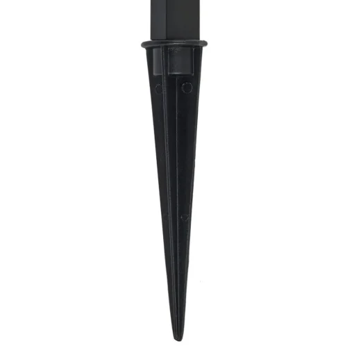 Lindby LED grondspies lamp Capelo, zwart, aluminium, hoogte 77 cm