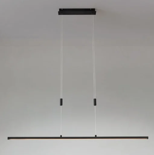 Lindby LED hanglamp Arneja, zwart, CCT, in hoogte verstelbaar