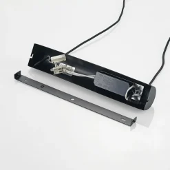 Lindby LED hanglamp Nekala, zwart, hout, lengte 120cm
