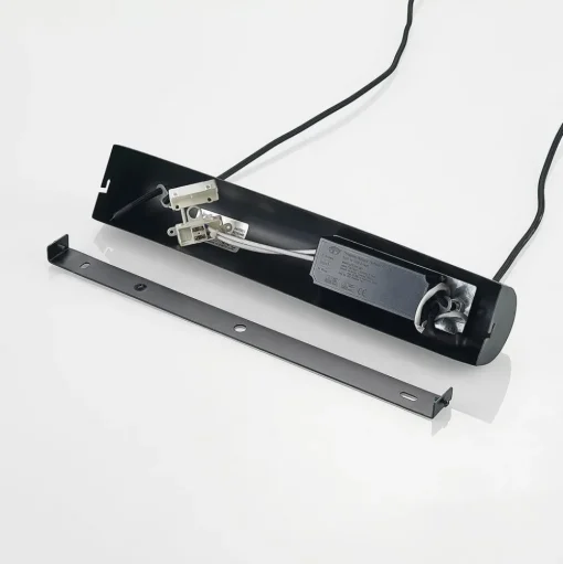 Lindby LED hanglamp Nekala, zwart, hout, lengte 120cm