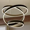 Lindby LED hanglamp Olada, zwart, metaal, Ø 51cm