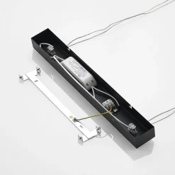 Lindby LED hanglamp Welina, zwart, ijzer, verstelbaar