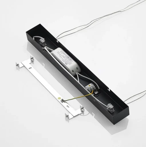 Lindby LED hanglamp Welina, zwart, ijzer, verstelbaar