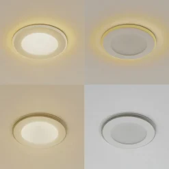 Lindby LED inbouwlamp Toka, 6,5 W, wit, kunststof, CCT