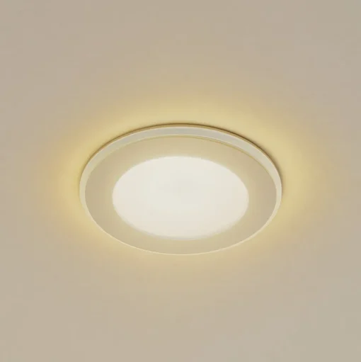 Lindby LED inbouwlamp Toka, 4,9 W, wit, kunststof, CCT