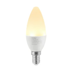 Lindby LED kaarslamp, E14, C35, 4,5W, opaal, 3000K, set van 3