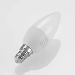 Lindby LED kaarslamp, E14, C35, 4,5W, opaal, 3000K, set van 2