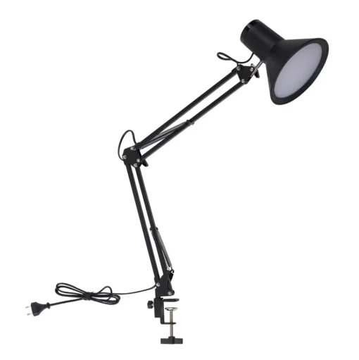 Lindby LED klemlamp Undra, zwart, metaal, verstelbaar