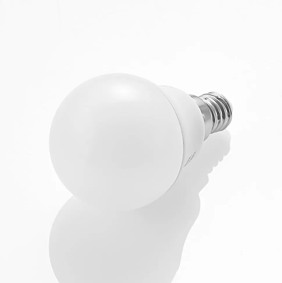 Lindby LED lamp E14 G45 4,5W 3.000K opaal set van 10