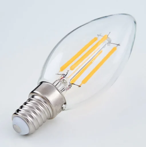 Lindby LED lamp, kaars, E14, 4W, helder, 2700K
